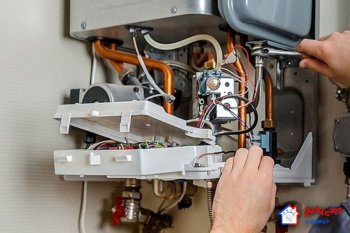تعمیر جعبه کنترل و اتصالات الکتریکی پکیج دیواری — راهنما